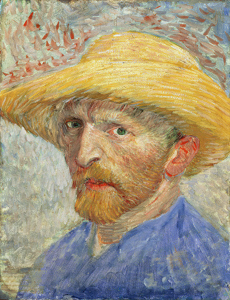 Detail of Self Portrait, 1887 by Vincent van Gogh