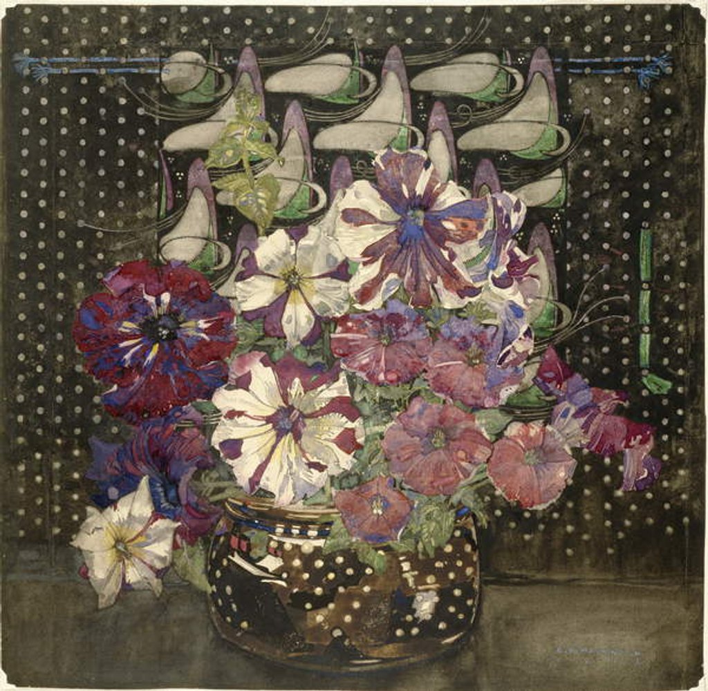 Detail of Petunias, 1916 by Charles Rennie Mackintosh