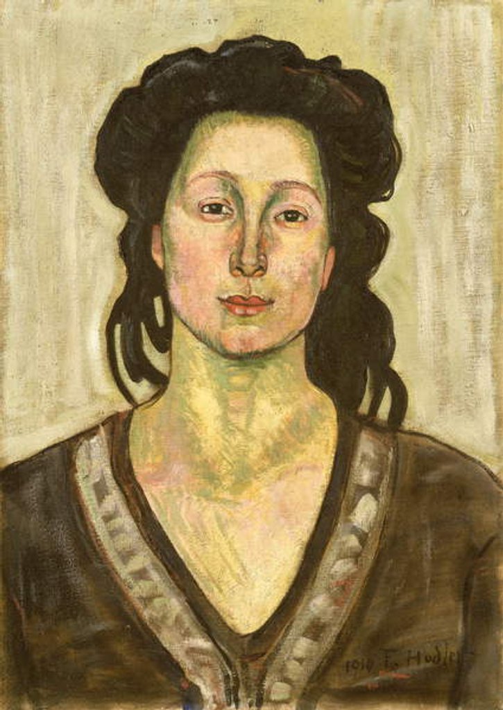 Detail of Portrait of Jeanne Cerani, 1910 by Ferdinand Hodler