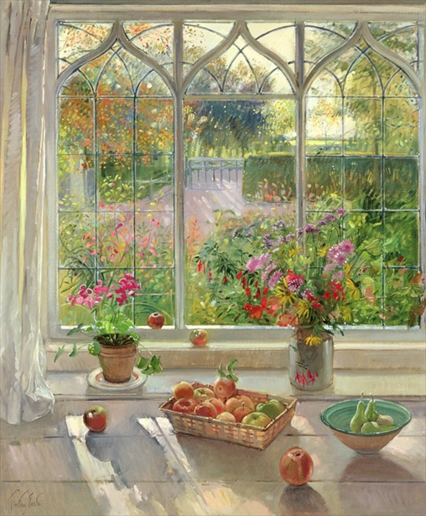 Detail of Autumn Fruit and Flowers, 2001 by Timothy Easton