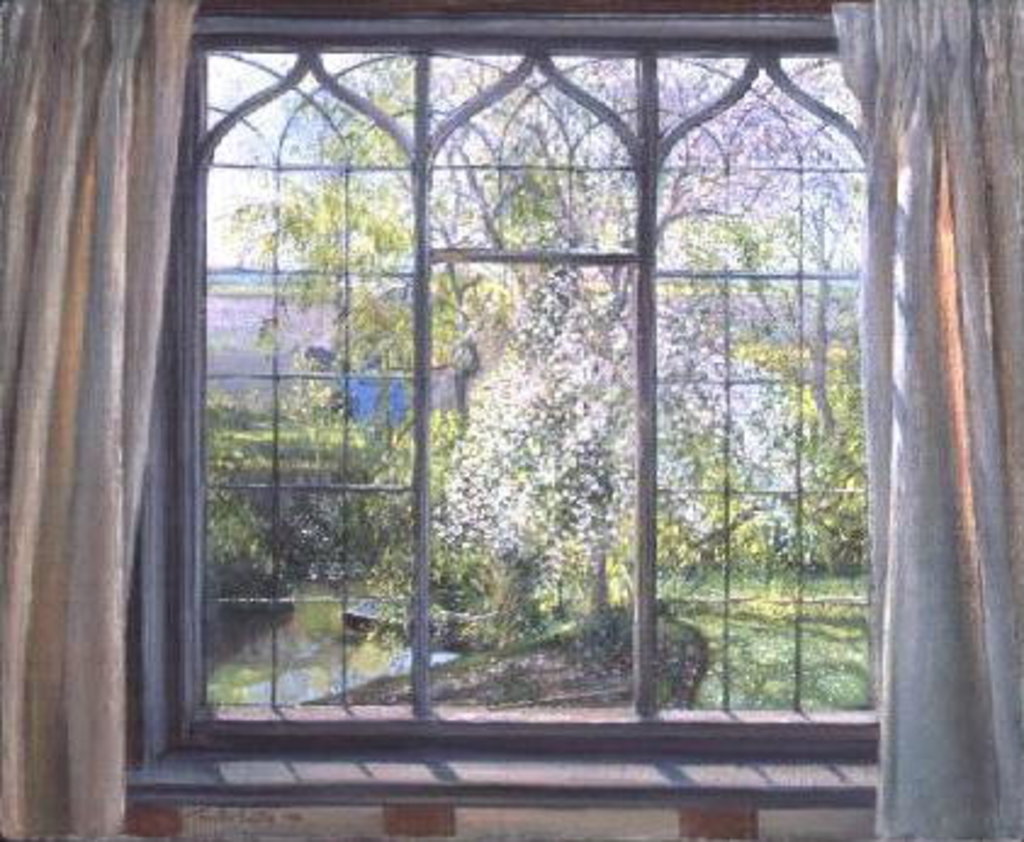 Detail of Apple Blossom Against Willow, 1990 by Timothy Easton