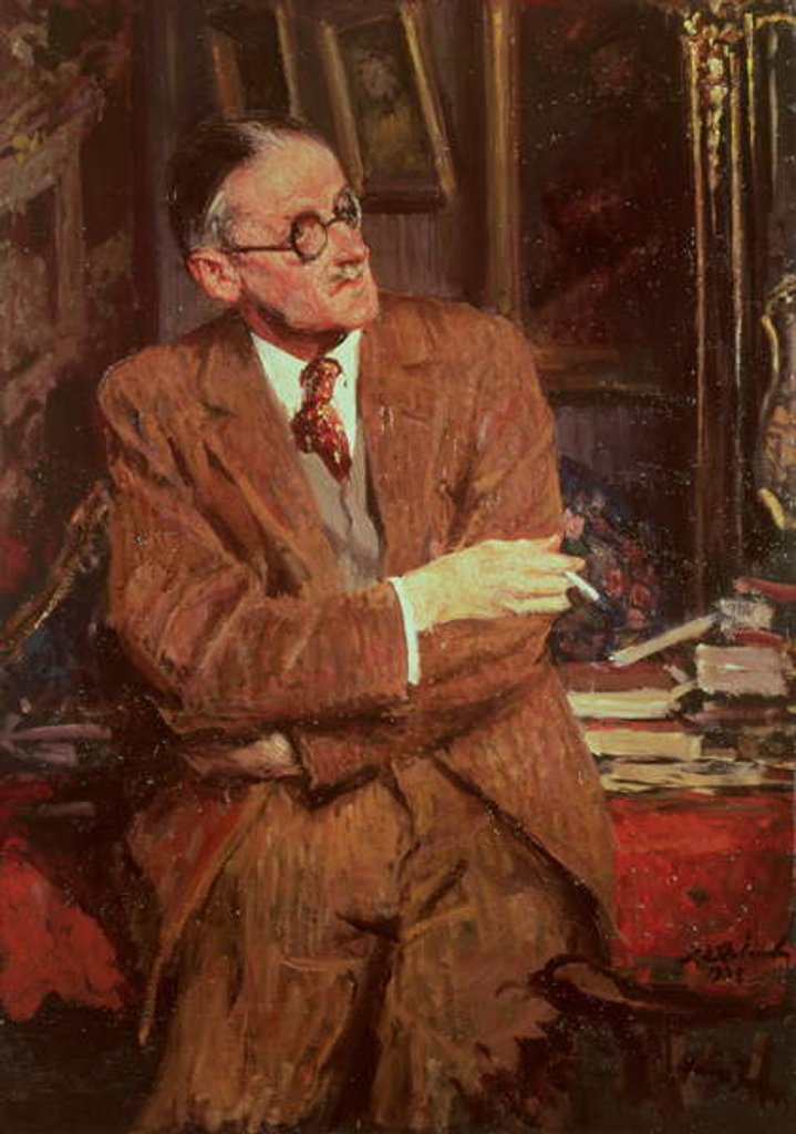 Detail of Portrait of James Joyce, 1935 by Jacques-Emile Blanche