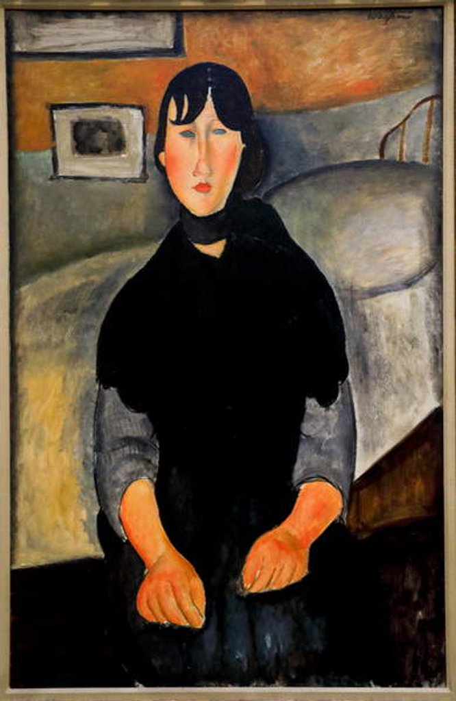 Detail of Young woman of the people, 1918 by Amedeo Modigliani