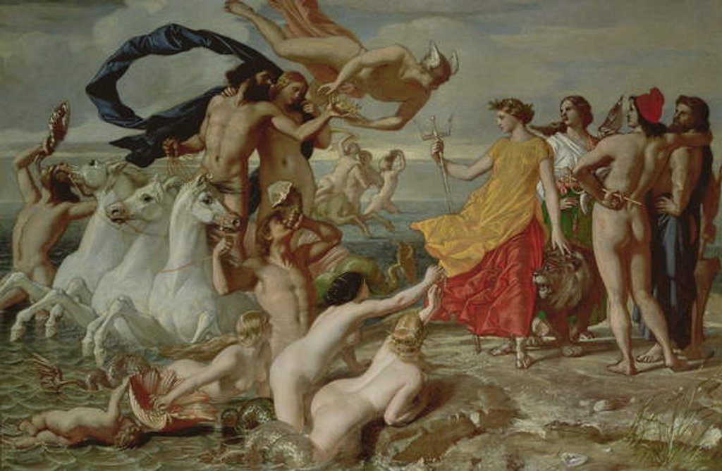 Detail of Neptune Resigning to Britannia the Empire of the Sea, 1847 by William Dyce