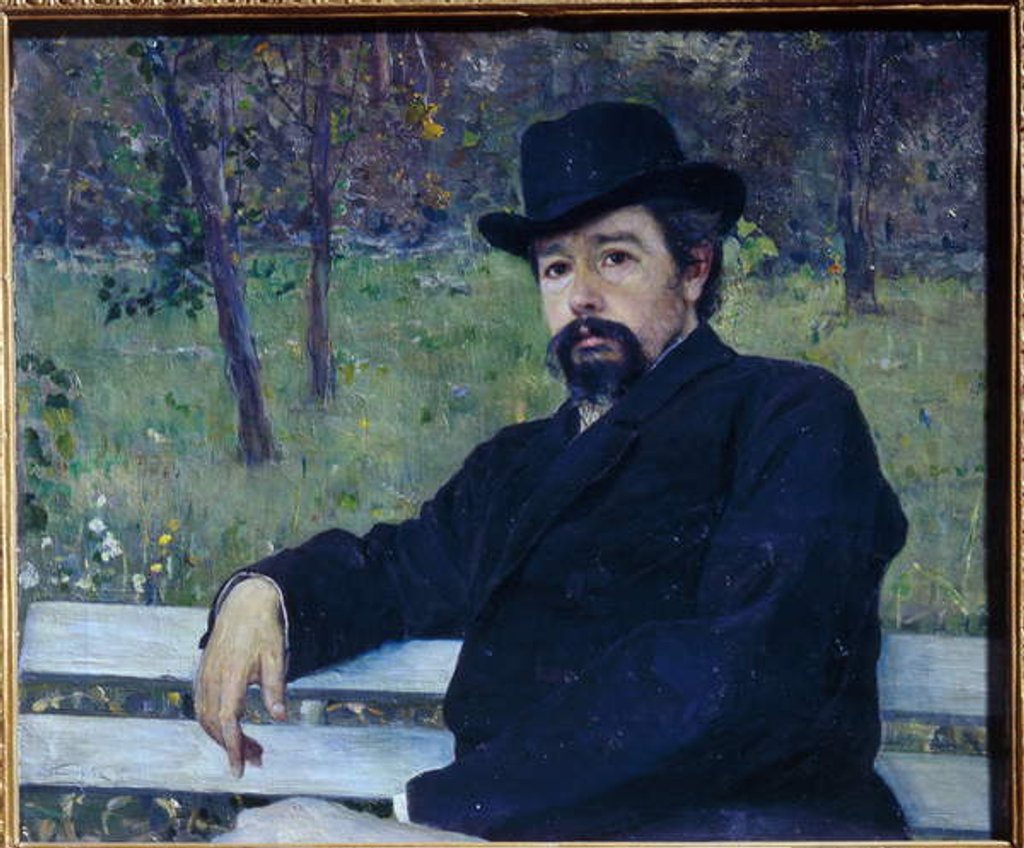 Detail of Portrait of the Painter Nikolai Alexandrovich Yaroshenko, 1897 by Mikhail Vasilievich Nesterov