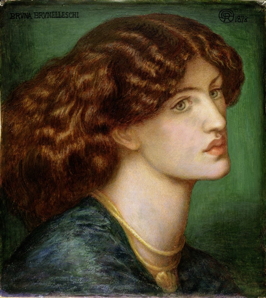 Detail of No.2759 Bruna Brunelleschi, 1878 by Dante Gabriel Charles Rossetti