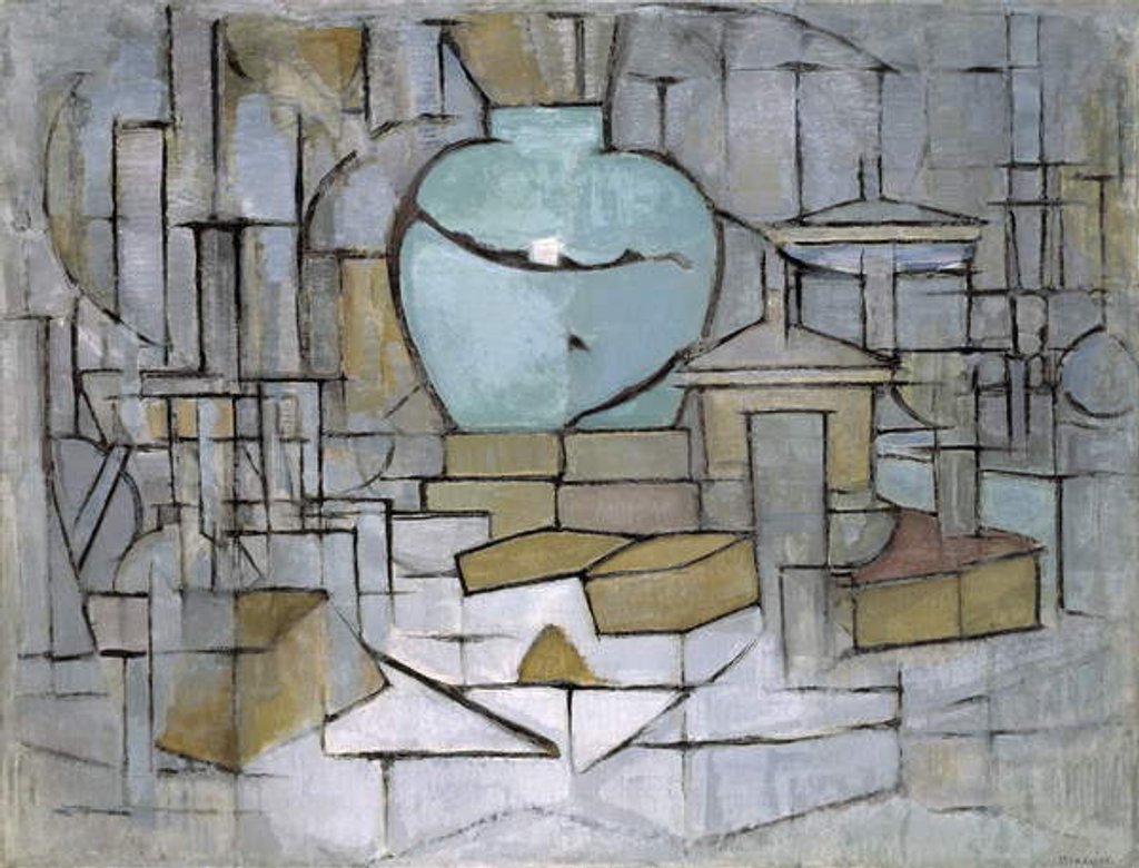 Detail of nature morte avec gingerpot 2, 1912 by Piet Mondrian