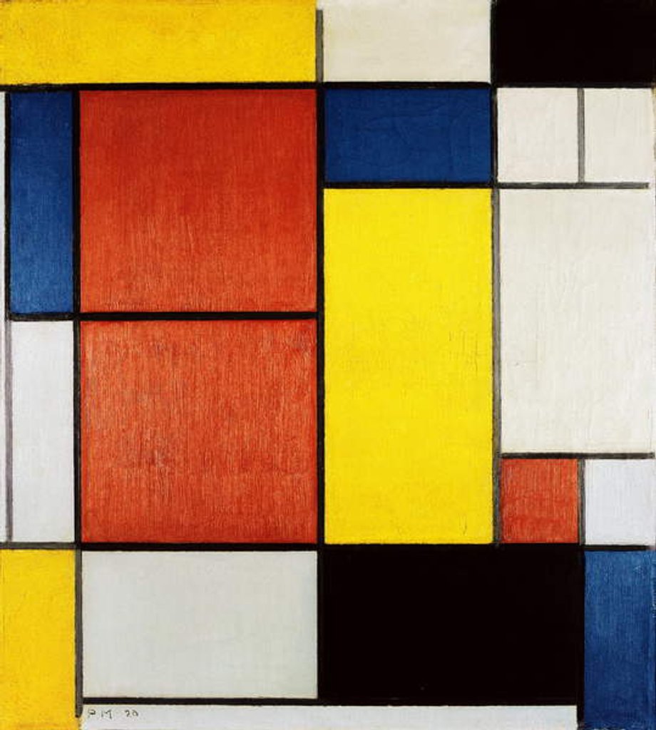 Detail of ''Composition II'' by Piet Mondrian