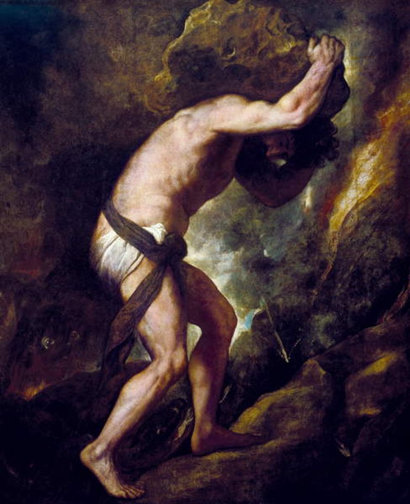 Detail of Sisyphus by Titian