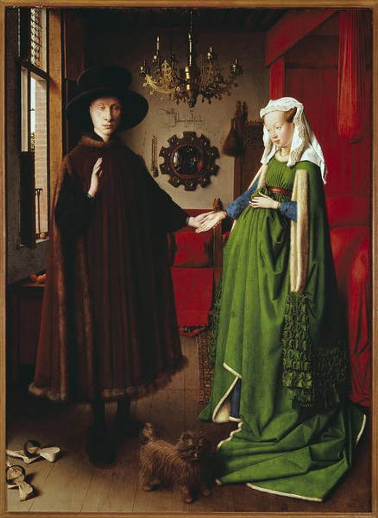 Detail of The Arnolfini Spools, 1434 by Jan van Eyck