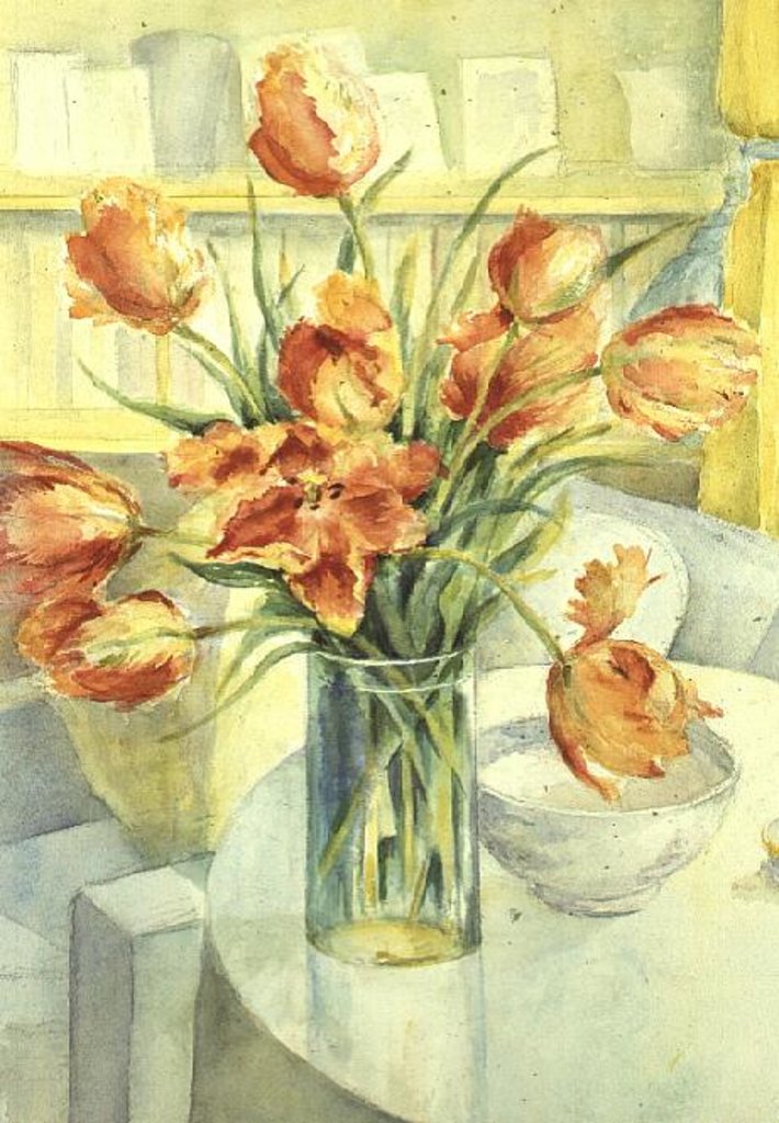 Detail of Artist's Tulips in the Drawing Room by Karen Armitage