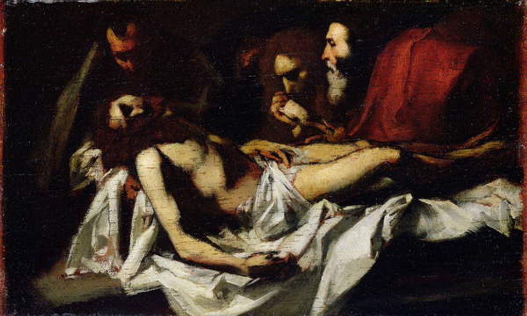 Detail of The Laying of Christ in the Tomb by Edouard Manet