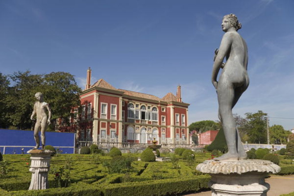 Detail of The palace seen from the gardens by Anonymous