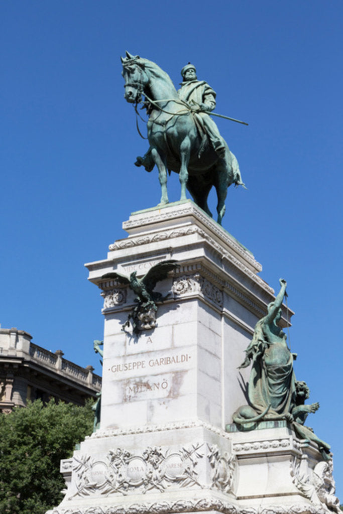 Detail of Statue of Giuseppe Garibaldi, Milan, Italy by Anonymous