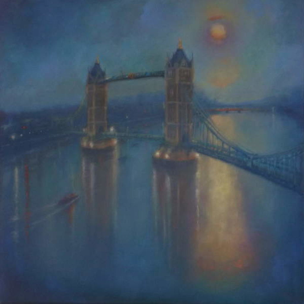 Detail of Thames Blue, 2015,Tower Bridge on the River Thames. by Lee Campbell