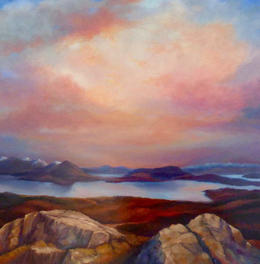 Detail of Highland Loch, 2019 Scottish landscape by Lee Campbell