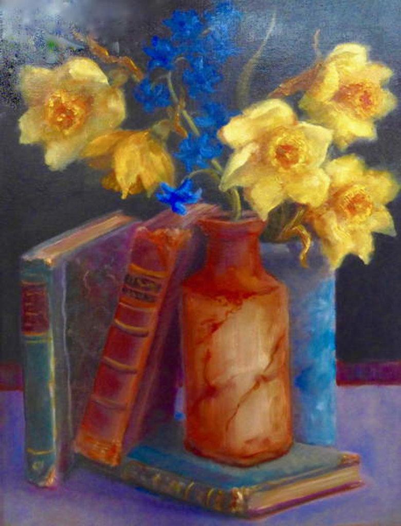 Detail of Vieux et Nouveau II, 2019 Still life with daffodils by Lee Campbell