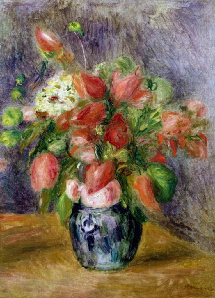 Detail of Vase of Flowers, c.1909 by Pierre Auguste Renoir