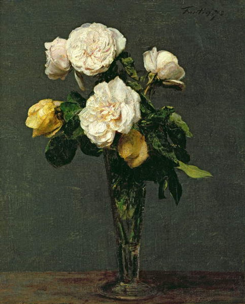 Detail of Roses in a Champagne Flute, 1873 by Ignace Henri Jean Fantin-Latour