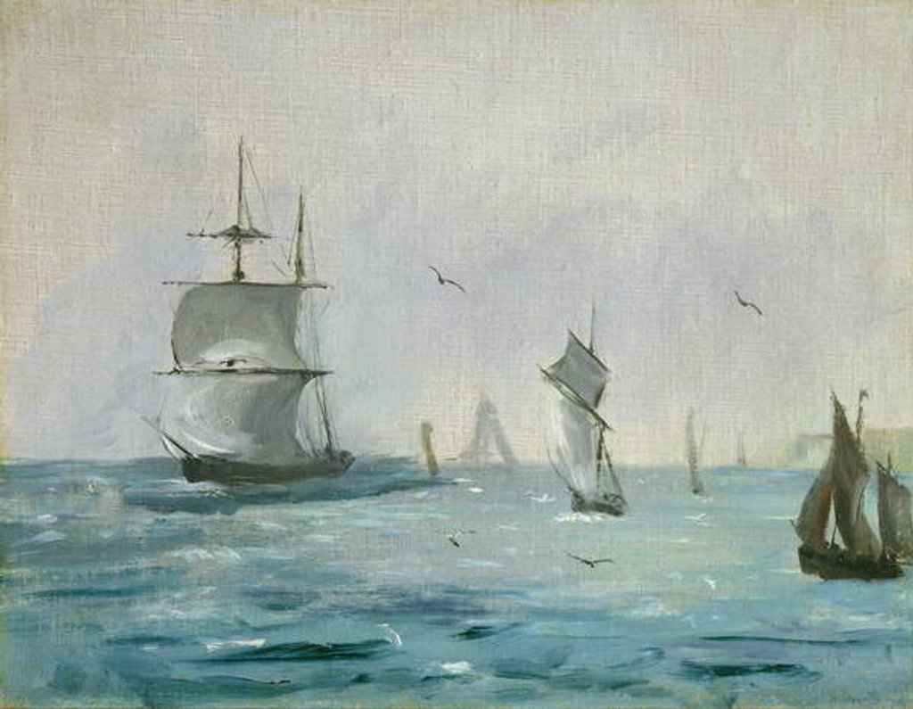 Detail of Fishing Boat Arriving, with the Wind Behind, 1864 by Edouard Manet