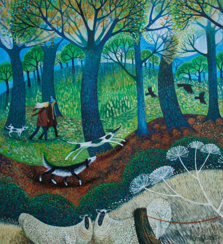 Detail of Chilly March Walk by Lisa Graa Jensen