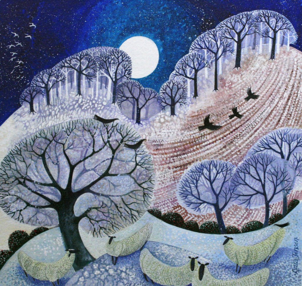 Detail of First Snow Surrey Hills, 2008 by Lisa Graa Jensen