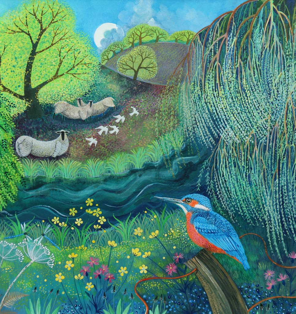 Detail of Kingfisher, 2018 by Lisa Graa Jensen