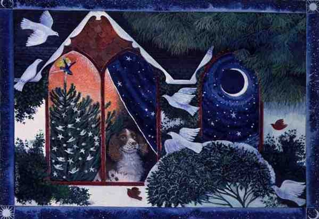 Detail of Christmas Window, 1995 by Lisa Graa Jensen