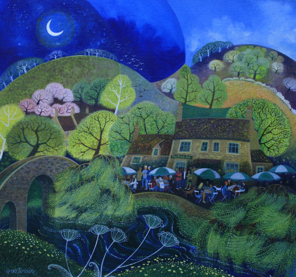 Detail of The Trout Inn, 2013 by Lisa Graa Jensen