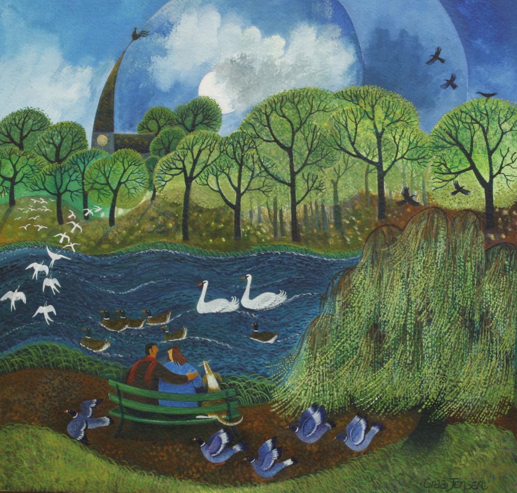 Detail of Wimbledon Park Lake, 2013 by Lisa Graa Jensen