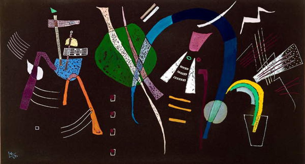 Detail of The blue bow Painting by Vassily Kandinsky 1938 Milan private collection by Wassily Kandinsky