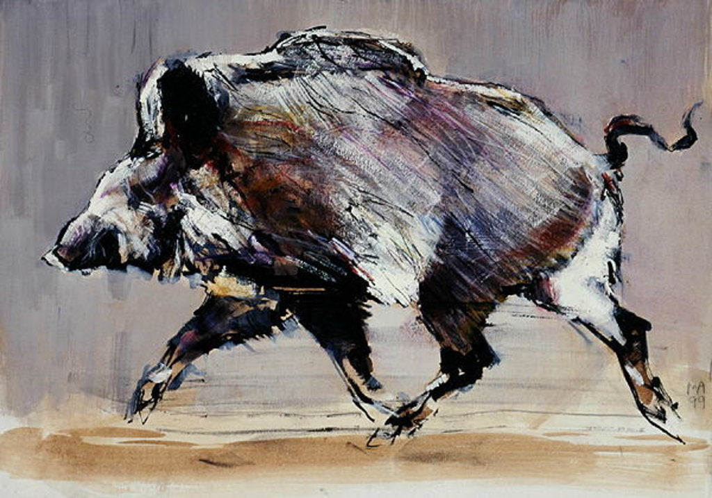 Detail of Running boar, 1999 by Mark Adlington