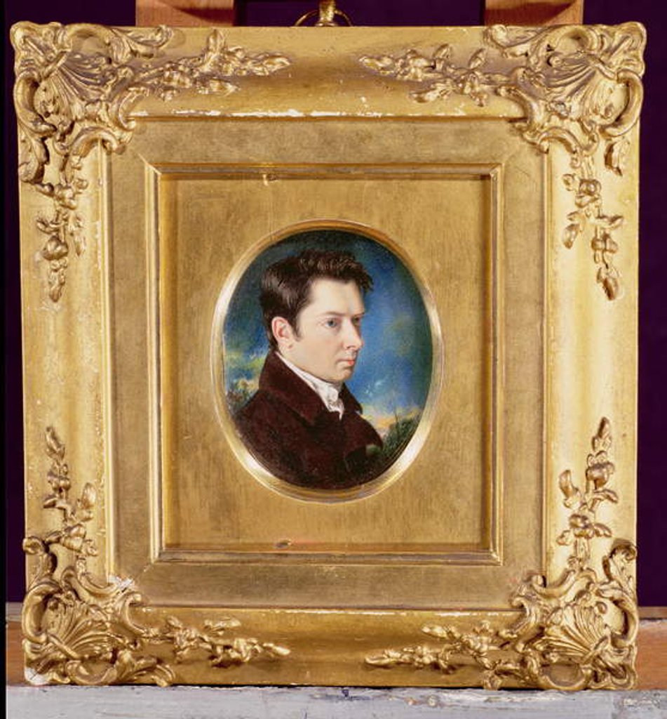 Detail of Portrait of William Hazlitt by John Hazlitt