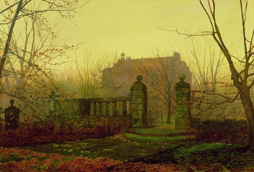 Detail of Autumn Morning by John Atkinson Grimshaw