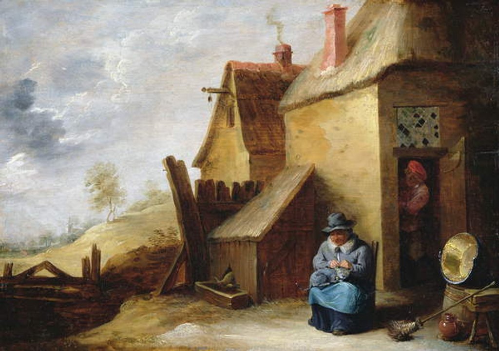 Detail of Cottage in a landscape by David the Younger Teniers