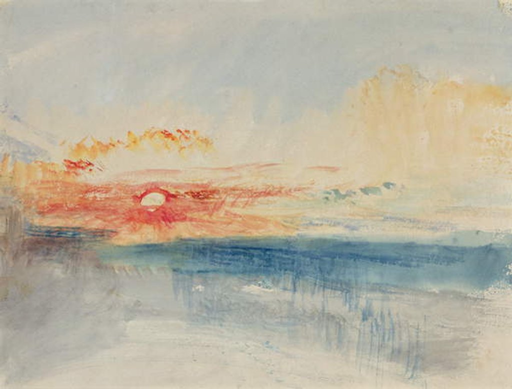 Detail of Sunset, c.1845 by Joseph Mallord William Turner