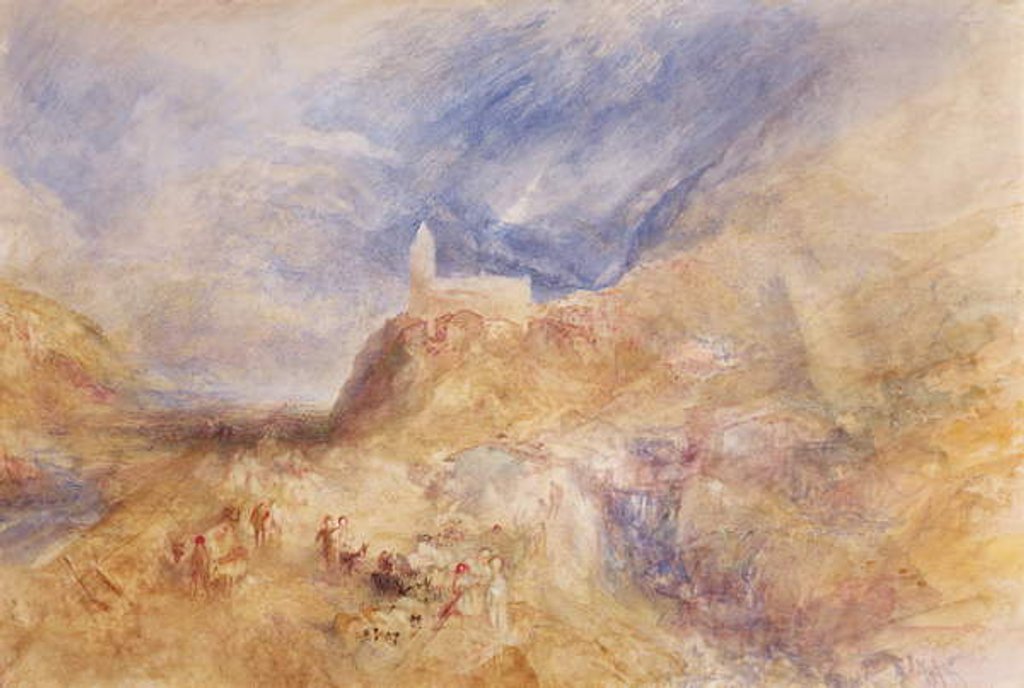 Detail of A Village in the Alps, Sion, c.1846 by Joseph Mallord William Turner