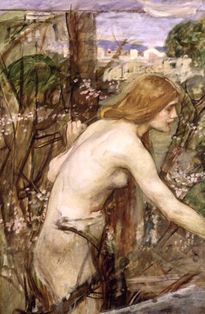 Detail of The Flower Picker by John William Waterhouse