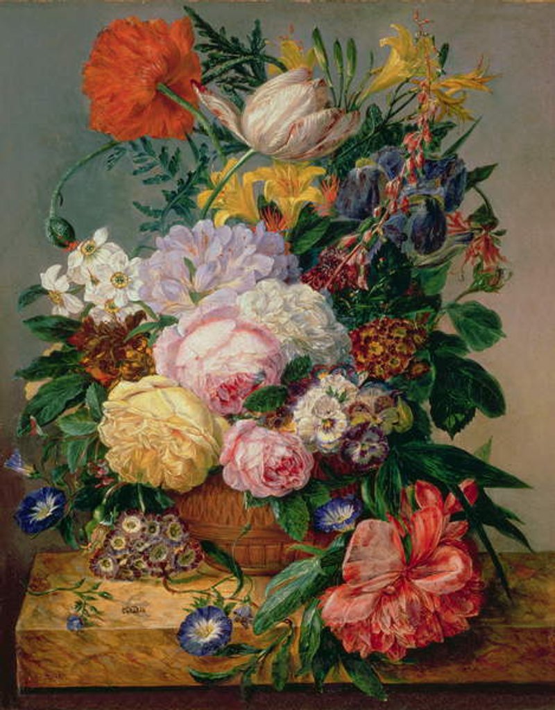 Detail of Flowers, c.1840's by Emily Stannard