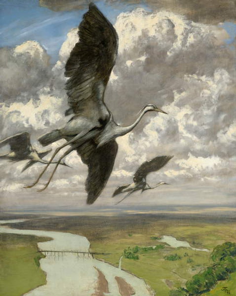 Detail of Wondrous Birds, 1892 by Hans Thoma