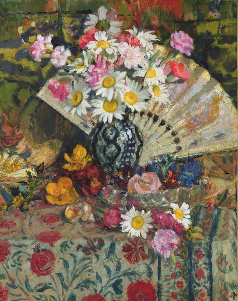 Detail of Still Life with a Fan by Georges Lemmen