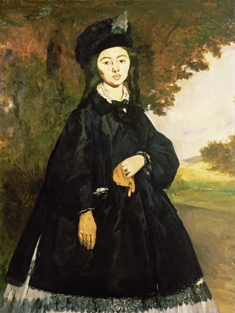 Detail of Madame Brunet by Edouard Manet