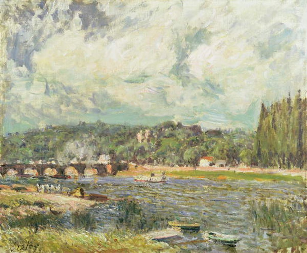 Detail of The Bridge at Sevres, c.1877 by Alfred Sisley