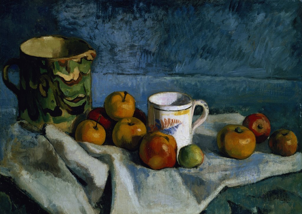 Detail of Still Life with Apples, Cup and Pitcher by Paul Cezanne