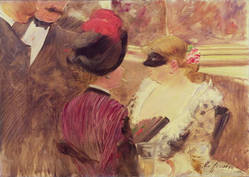 Detail of The Box by Jean Louis Forain