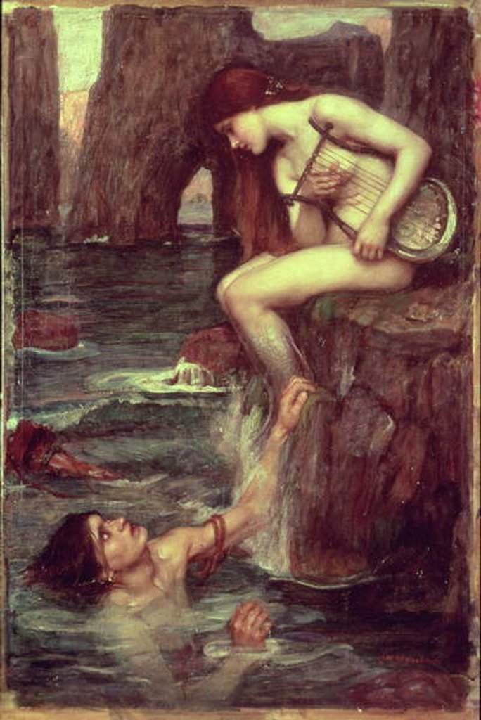 Detail of The Siren, c.1900 by John William Waterhouse