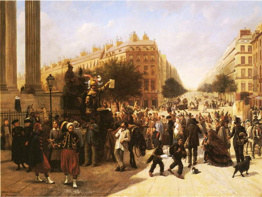 Detail of Place de la Madeleine, Paris, 1857 by David Jacobsen