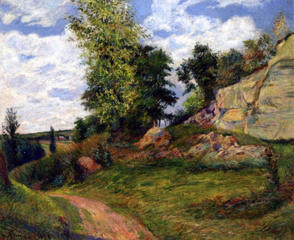 Detail of Quarries at Pontoise, 1882 by Paul Gauguin