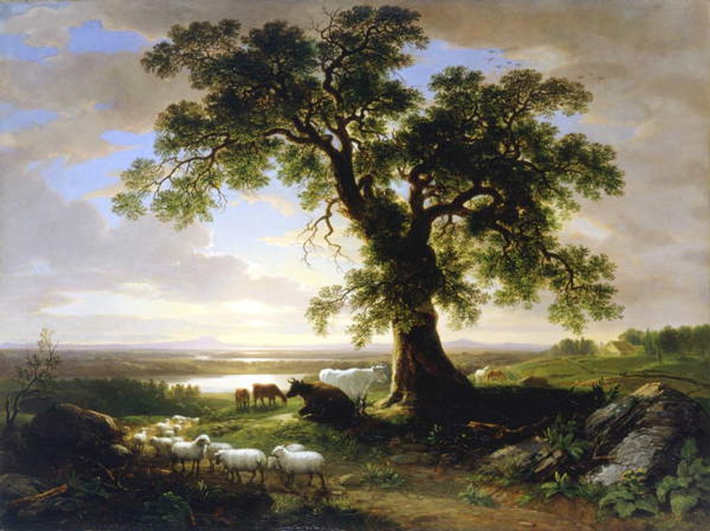 Detail of The Solitary Oak / The Old Oak, 1844 by Asher Brown Durand