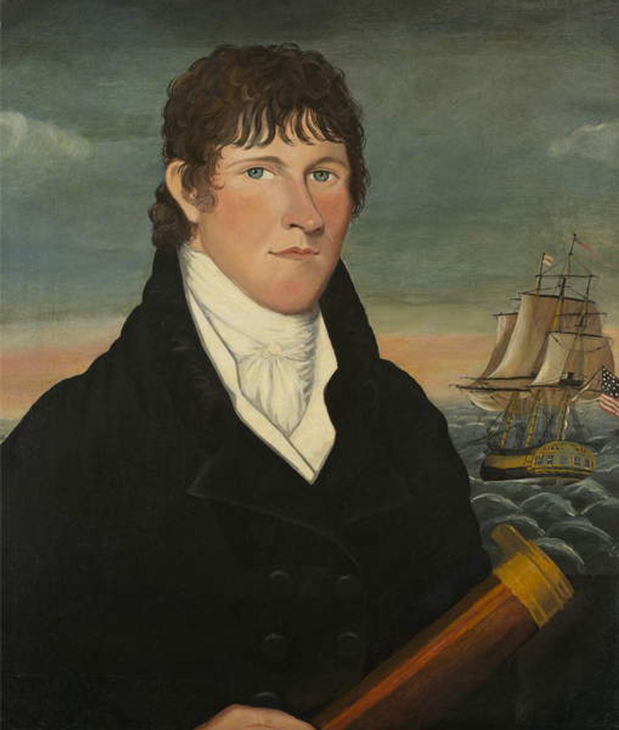 Detail of Captain David Bush, 1812 by American School